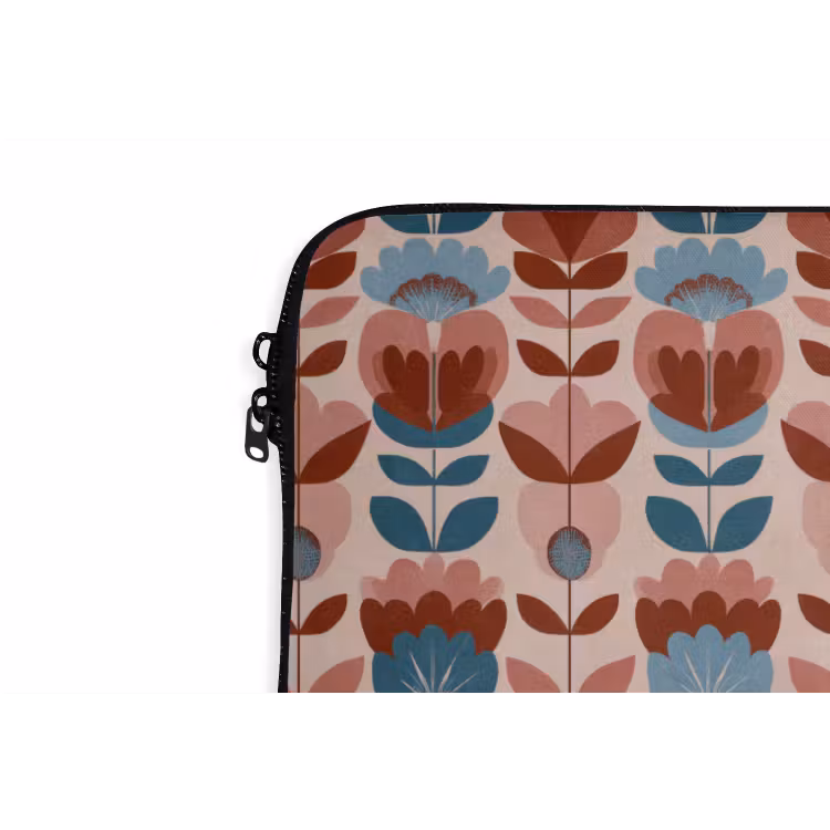 Vintage - Motief - Kleurrijk laptophoes neopreen klein 279 -detail