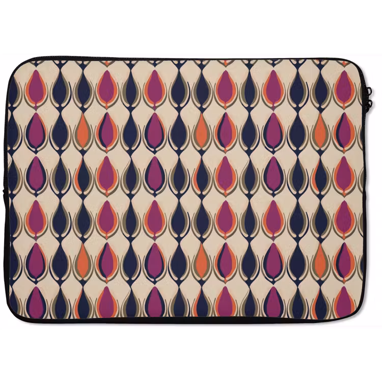 Vintage - Retro - Kleurrijk laptophoes neopreen klein 279 -zkaufland3dotto
