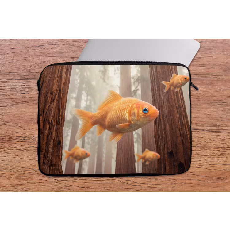 Laptophoes Vis - Bos - Fantasie - Vis - Bos - Fantasie laptophoes neopreen klein