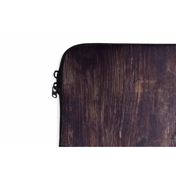 Laptophoes Vis - Hout - Eten - Vis - Hout - Eten laptophoes neopreen klein