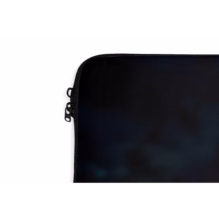 Vis - Stippen - Koraal - Blauw laptophoes neopreen klein -detail