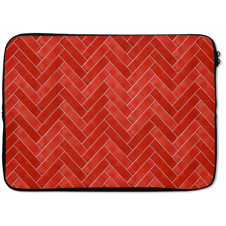 Visgraat - Tegel - Rood laptophoes neopreen klein 279 -zkaufland3dotto