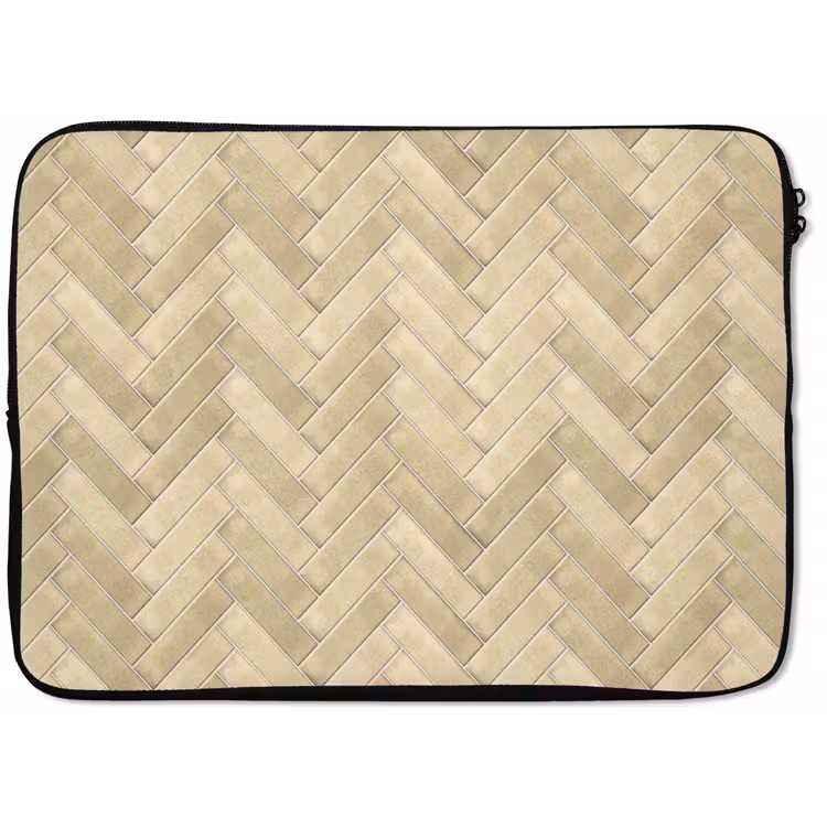 Visgraat - Tegel - Zand laptophoes neopreen klein 279 -zkaufland3dotto