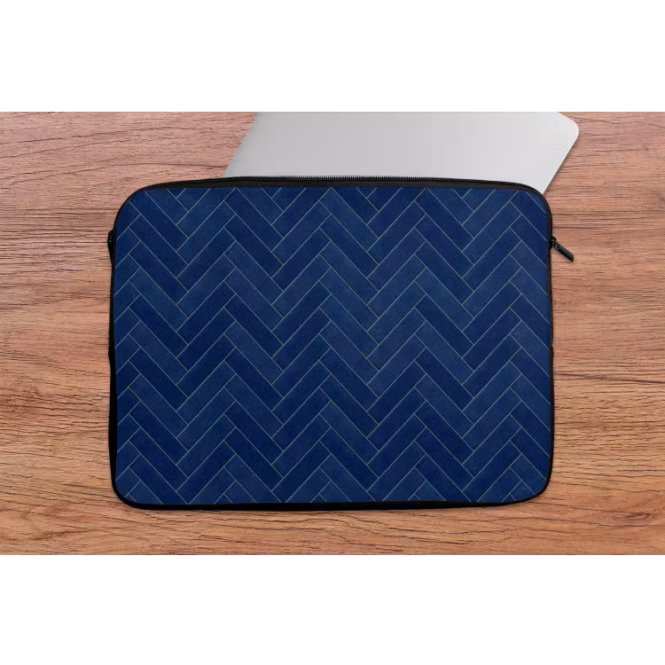 Visgraat - Wandtegel - Donkerblauw - Navy Blue laptophoes neopreen klein 279 -tafel