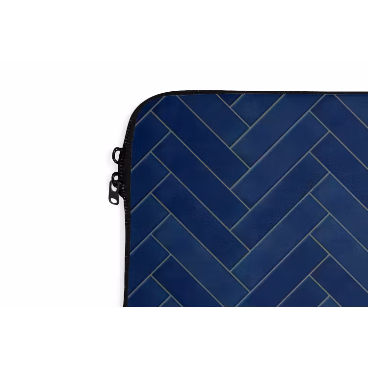 Visgraat - Wandtegel - Donkerblauw - Navy Blue laptophoes neopreen klein 279 -detail