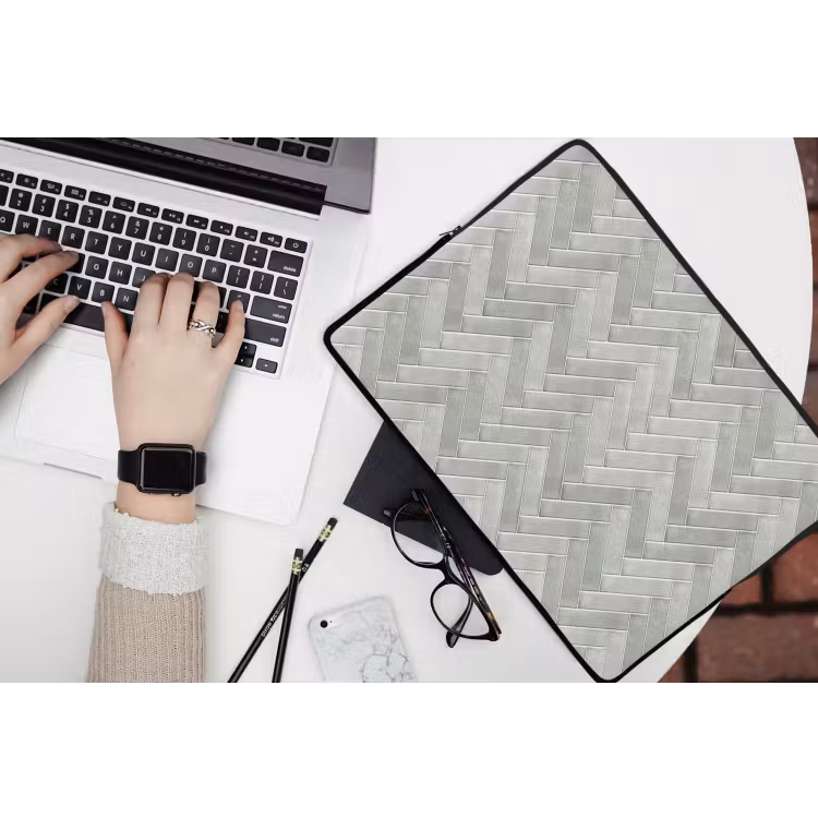 Visgraat - Wandtegel - Grijs laptophoes neopreen klein 279 -bureau