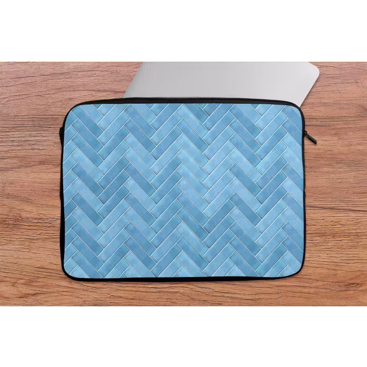 Visgraat - Wandtegel - Lichtblauw laptophoes neopreen klein 279 -tafel