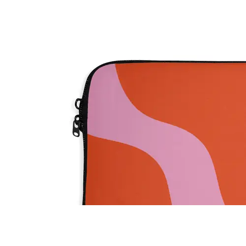 Vlekken - Rood - Roze - Patroon - Minimalistisch laptophoes neopreen klein -detail