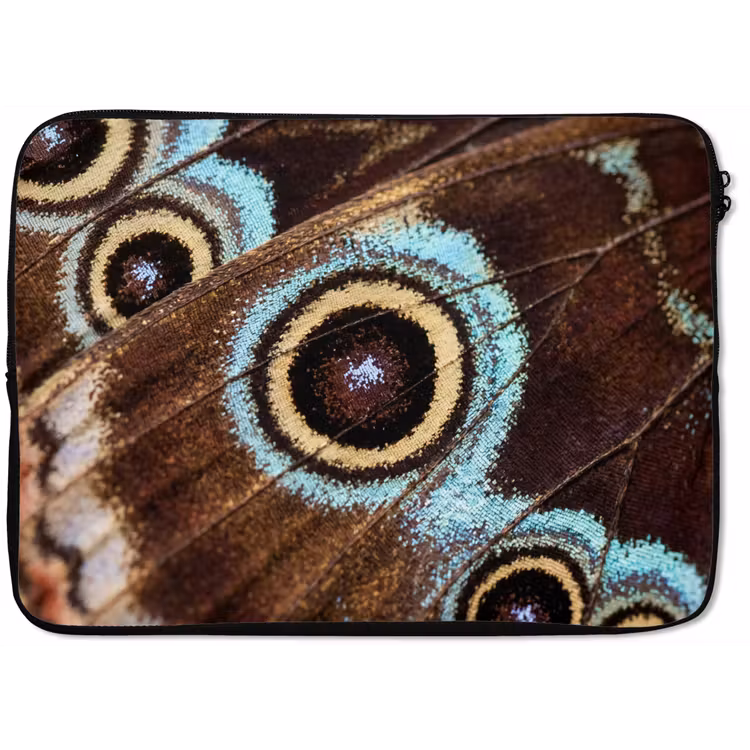 Vleugels - Vlinder - Blauw laptophoes neopreen klein -zkaufland3dotto