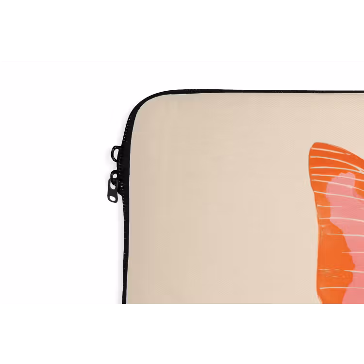 Vlinder - Minimalistisch - Roze laptophoes neopreen klein -detail