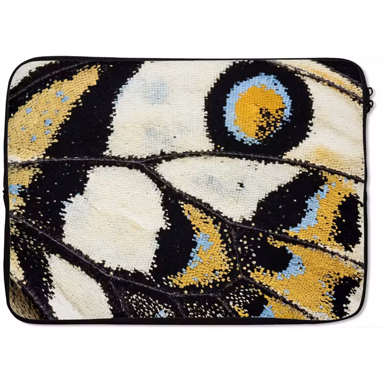 Vlinder - Vleugel - Geel laptophoes neopreen klein -zkaufland3dotto
