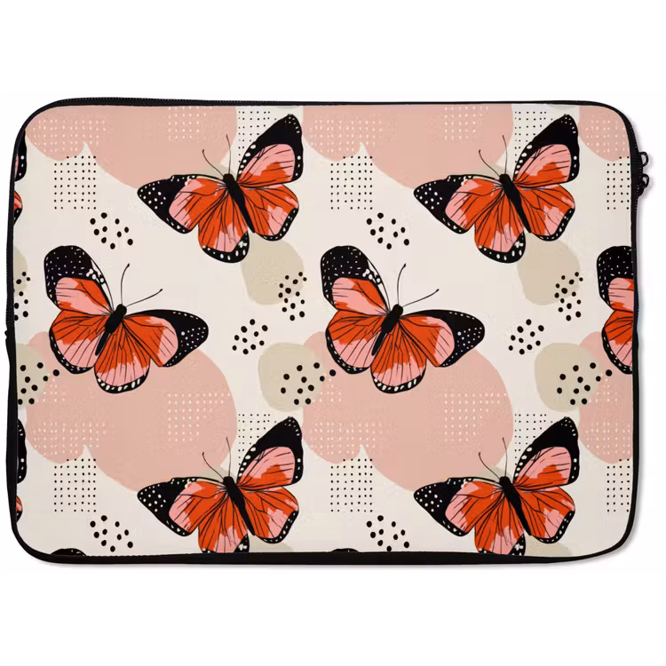 Vlinders - Retro - Kleurrijk laptophoes neopreen klein 279 -zkaufland3dotto
