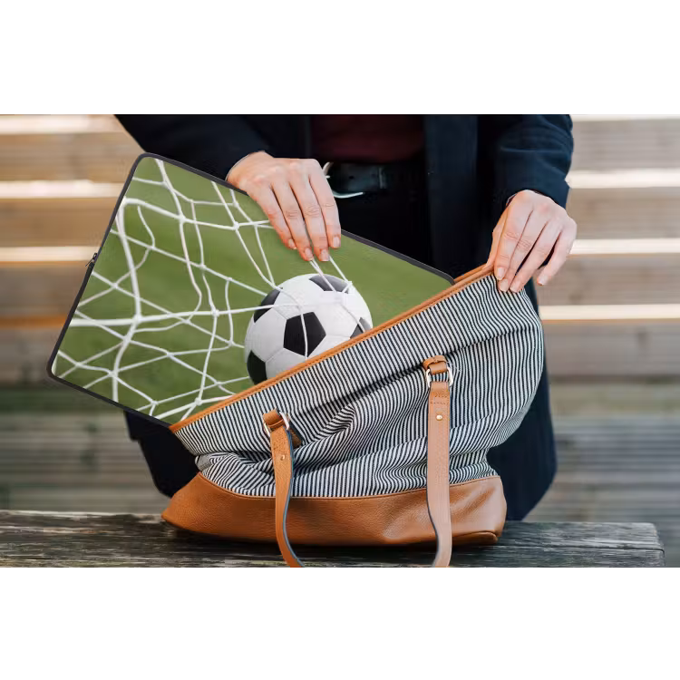 Voetbal - Goal - Net - Sport laptophoes neopreen klein -tas