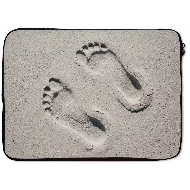 Voeten - Zand - Zee laptophoes neopreen klein -zkaufland3dotto