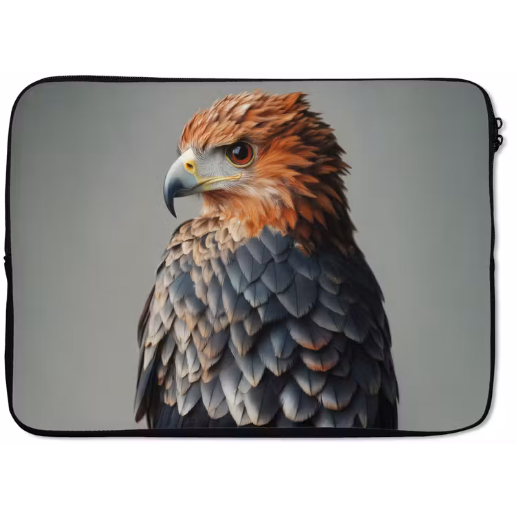 Vogel - Realistisch - Veren - Bruin laptophoes neopreen klein -zkaufland3dotto