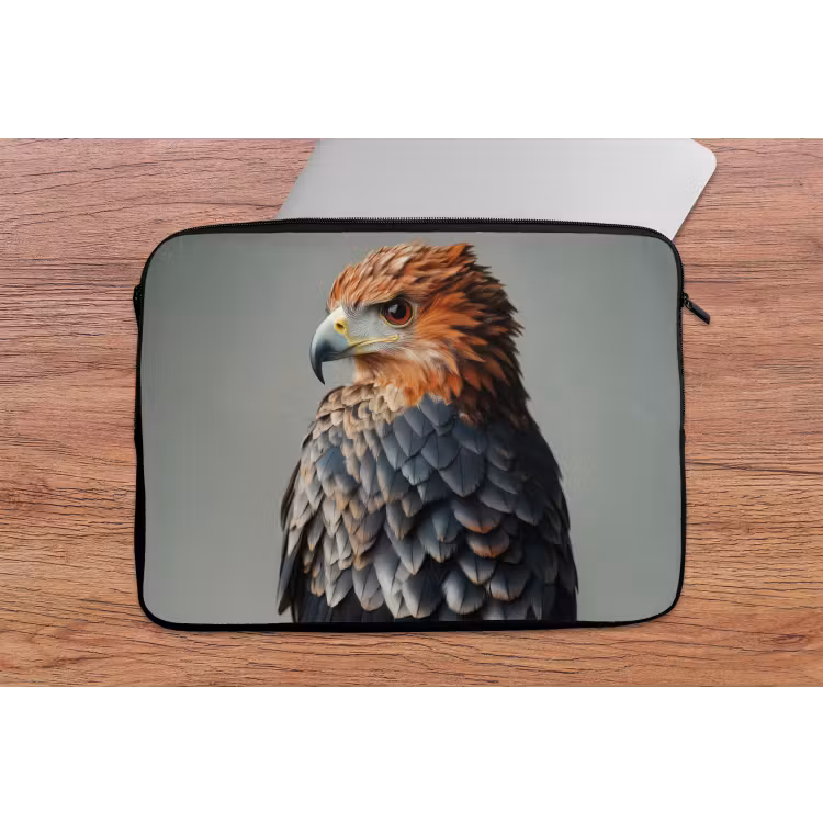Vogel - Realistisch - Veren - Bruin laptophoes neopreen klein -tafel