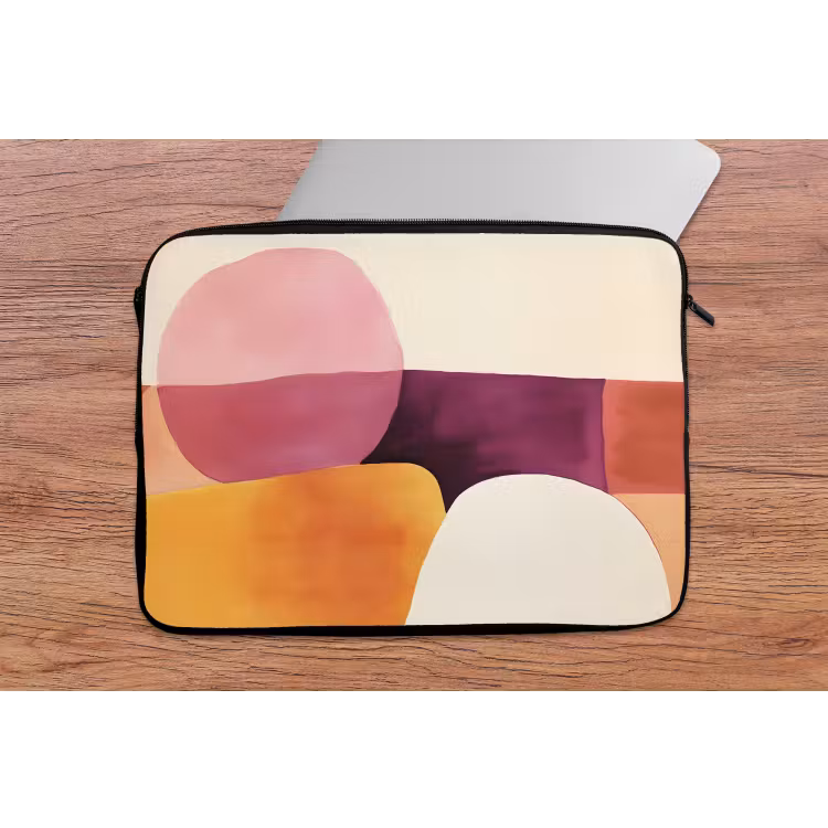 Vormen - Abstract - Kleurrijk laptophoes neopreen klein -tafel