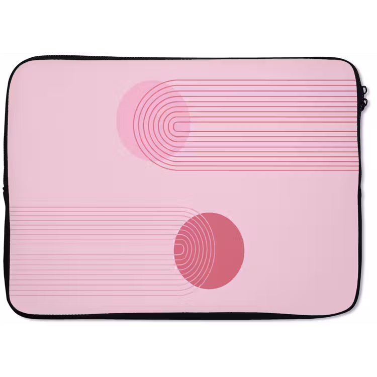 Vormen - Lijnen - Minimalistisch - Roze laptophoes neopreen klein -zkaufland3dotto