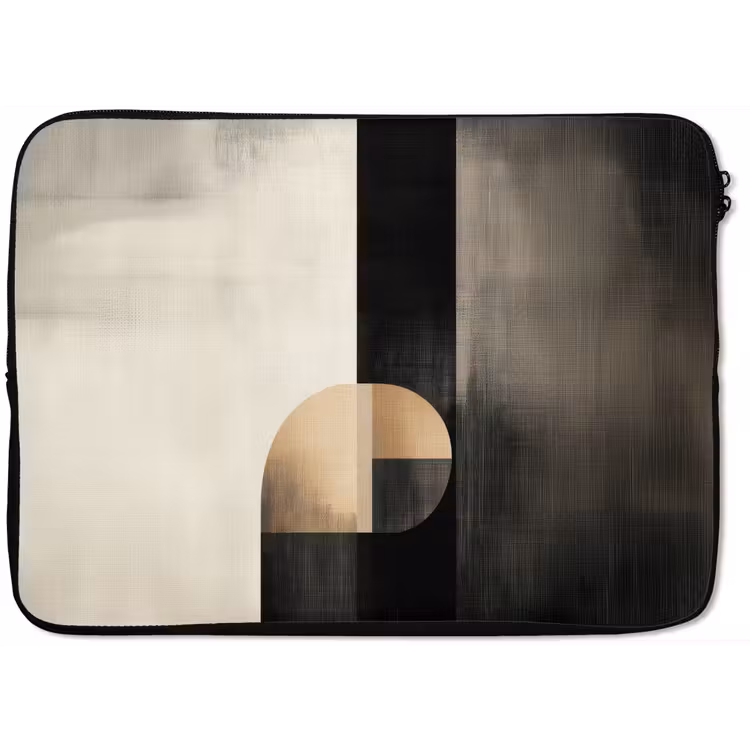 Vormen - Modern - Zwart laptophoes neopreen klein -zkaufland3dotto