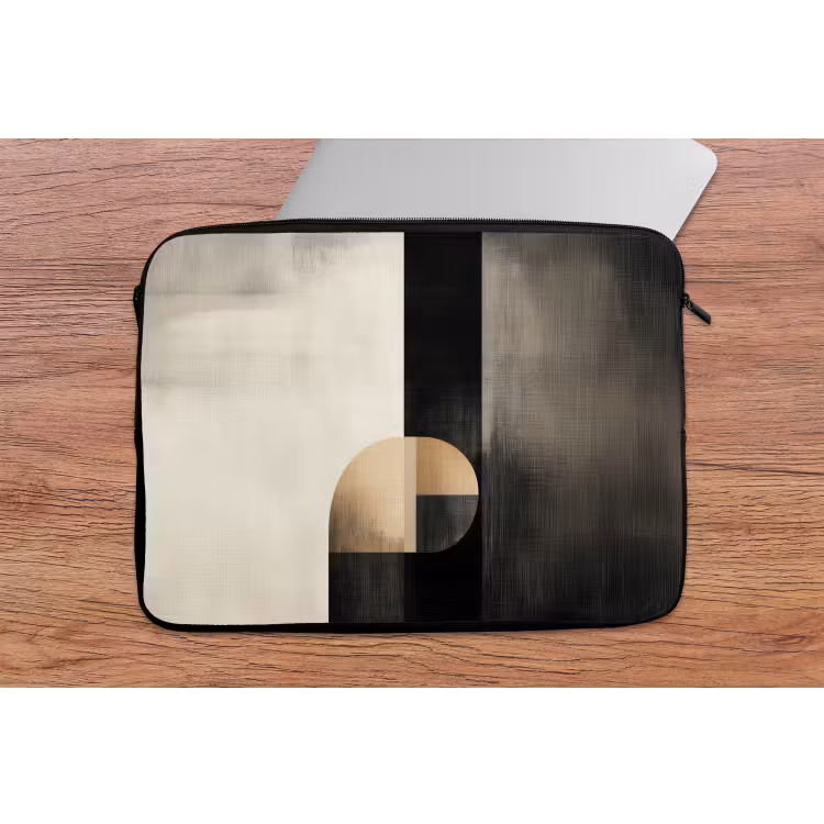 Vormen - Modern - Zwart laptophoes neopreen klein -tafel