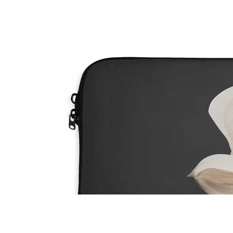 Vrouw - Beige - hoed laptophoes neopreen klein -detail