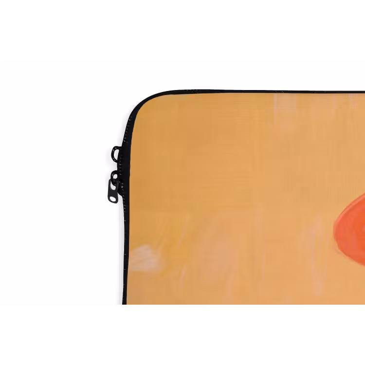 Vrouw - Hoed - Mode - Modern - Oranje laptophoes neopreen klein -detail