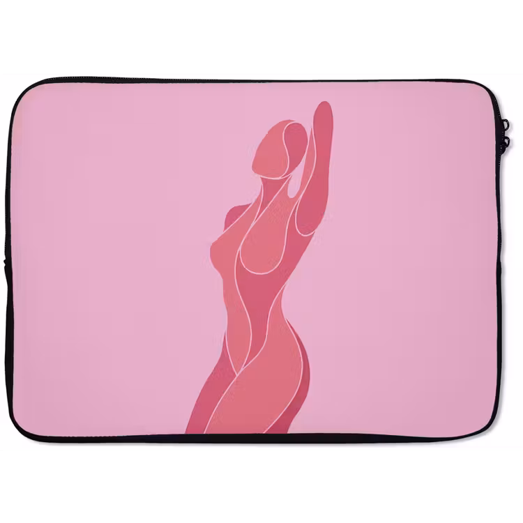 Vrouw - Lichaam - Abstract - Roze laptophoes neopreen klein -zkaufland3dotto