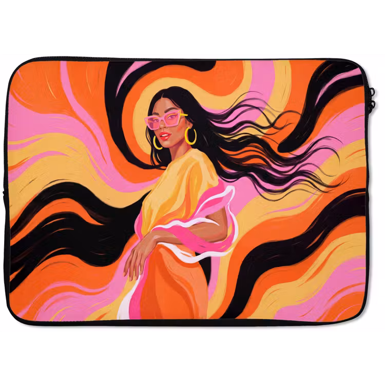 Vrouw - Zonnebril - Abstract - Kleurrijk laptophoes neopreen klein -zkaufland3dotto