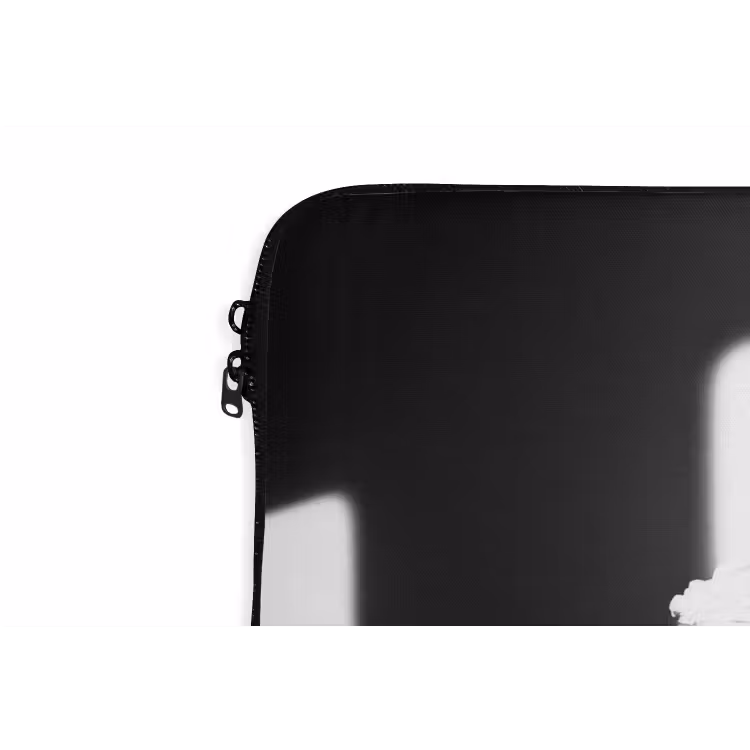 Vrouw - Zwart - Hart laptophoes neopreen klein -detail
