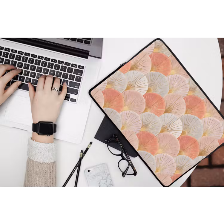 Waaiers - Goud - Roze laptophoes neopreen klein 279 -bureau