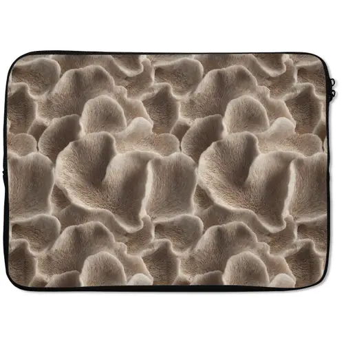 Waaiervorm - Beige - Vezel textuur laptophoes neopreen klein 279 -zkaufland3dotto