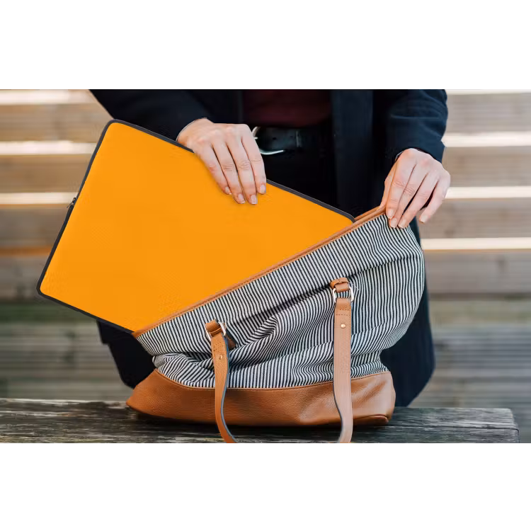 Warm - Ochre - Oranje laptophoes neopreen klein 279 -tas