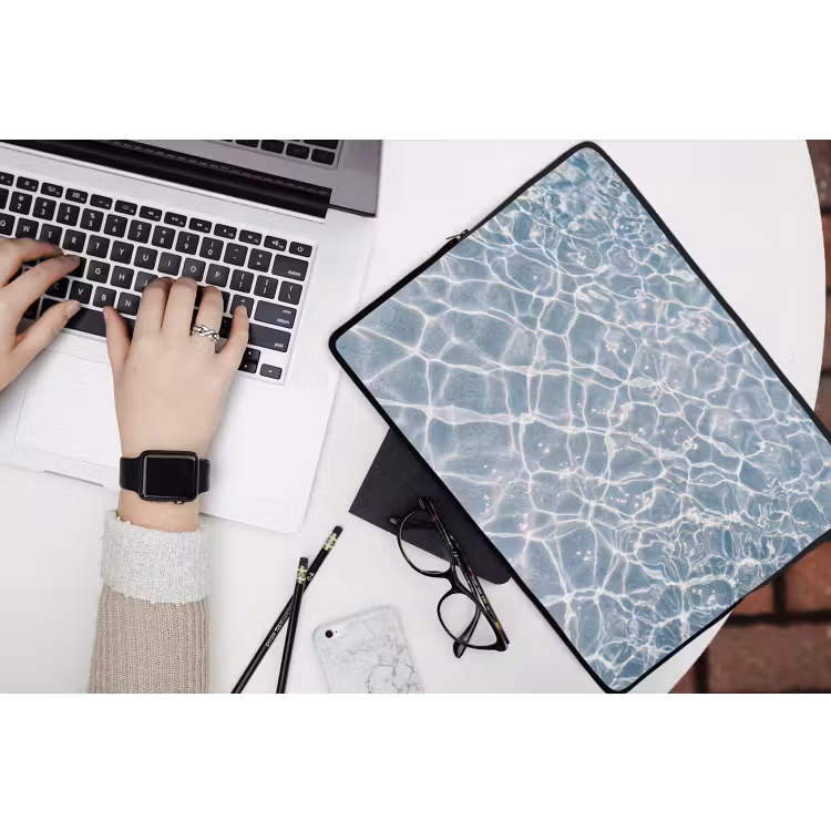 Water - Reflectie - Zonlicht laptophoes neopreen klein -bureau