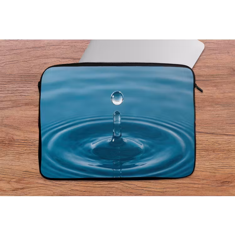 Waterdruppel - Water - Oppervlakte laptophoes neopreen klein -tafel
