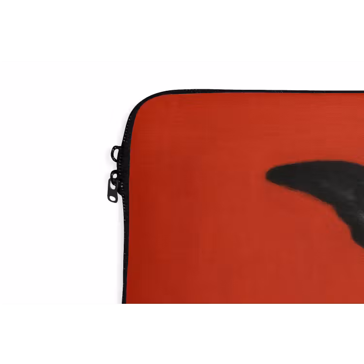 Windhond - Minimalistisch - Rood laptophoes neopreen klein -detail
