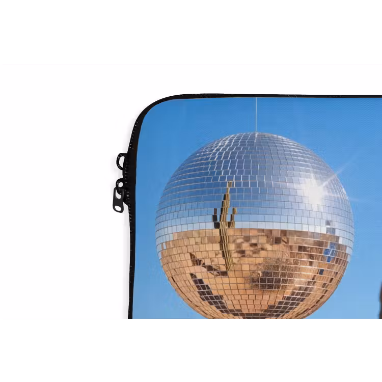 Laptophoes Woestijn - Spiegelbal - Kunst - Woestijn - Spiegelbal - Kunst laptophoes neopreen klein