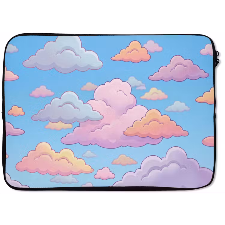 Wolk - Lucht - Natuur - Illustratie - Pastel laptophoes neopreen klein -zkaufland3dotto