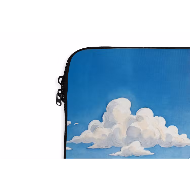 Wolken - Blauwe lucht - Natuur - Modern - Wit laptophoes neopreen klein -detail