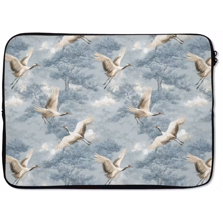 Wolken - Kraanvogels - Blauw laptophoes neopreen klein 279 -zkaufland3dotto