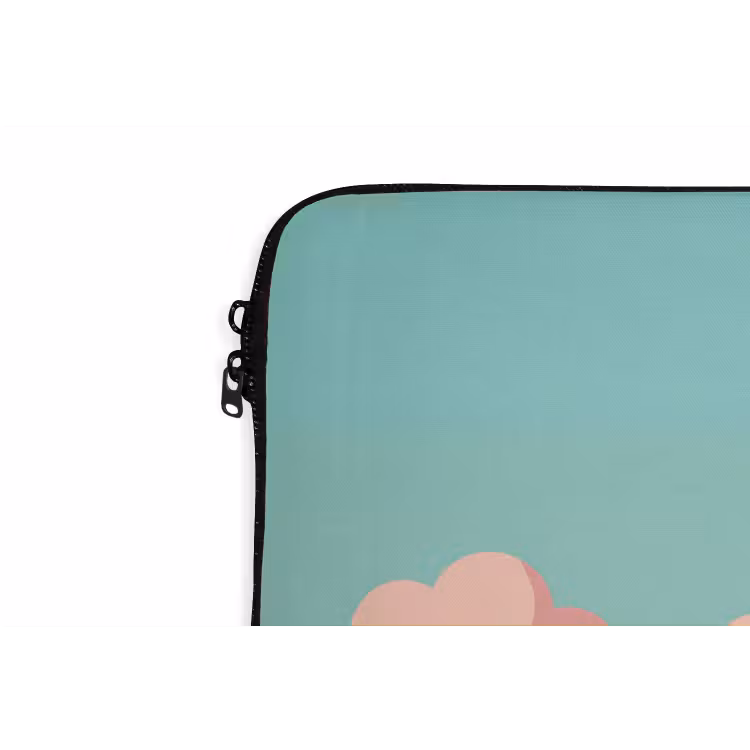 Wolken - Roze - Natuur - Modern - Pastel laptophoes neopreen klein -detail