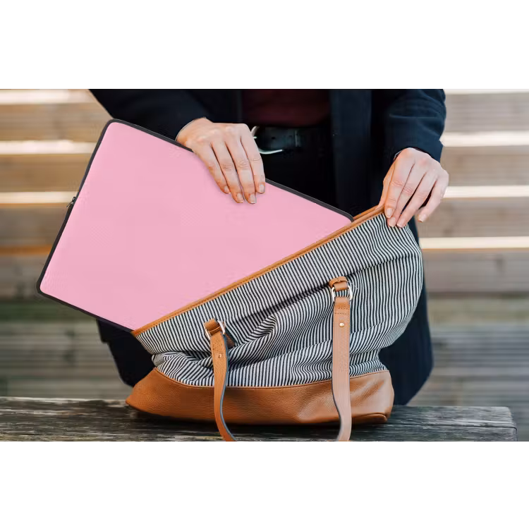 Yes you can do it - Rood - Roze laptophoes neopreen klein -tas