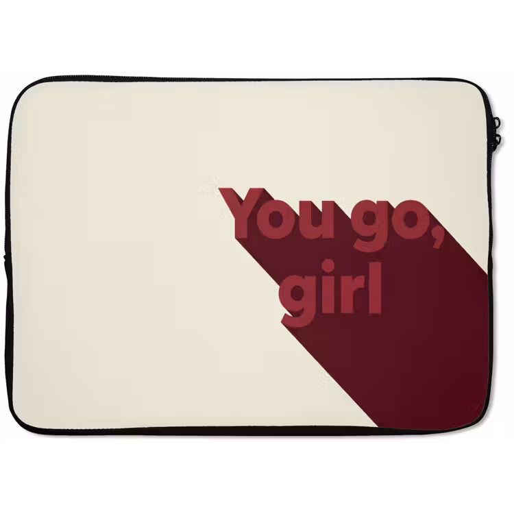 you go girl - 3D - Rood laptophoes neopreen klein -zkaufland3dotto