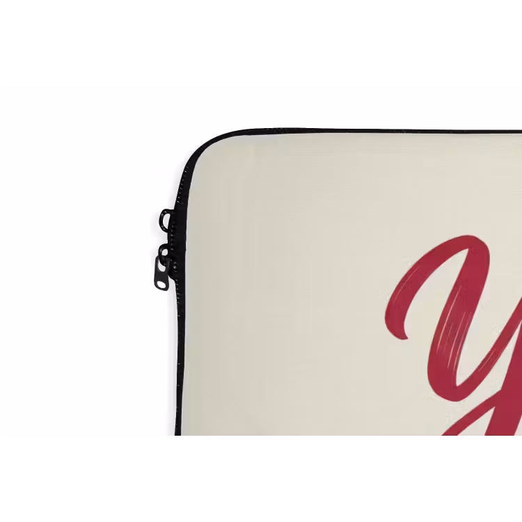 you go girl - Rood - Wit laptophoes neopreen klein -detail