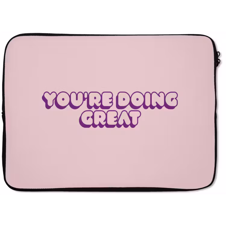 You're doing great - roze - 3D laptophoes neopreen klein -zkaufland3dotto