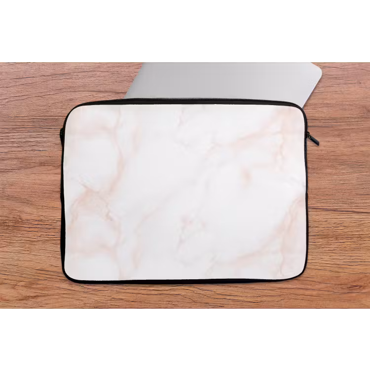 Zalmroze - Marmer - Aders laptophoes neopreen klein 279 -tafel