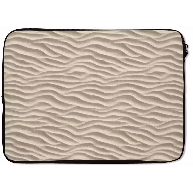 Zand - Golven - Beige laptophoes neopreen klein 279 -zkaufland3dotto