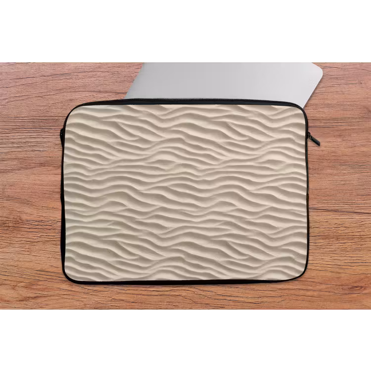 Zand - Golven - Beige laptophoes neopreen klein 279 -tafel