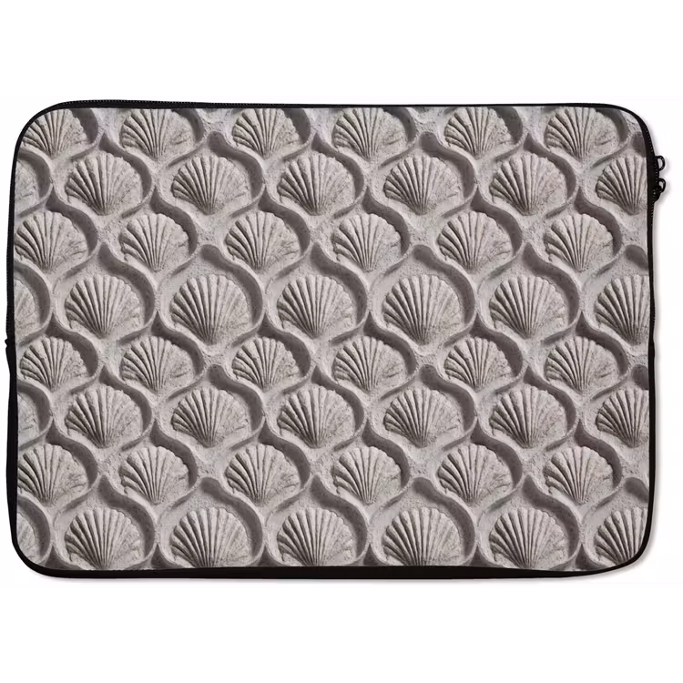 Zand - Schelpenvorm - Grijs laptophoes neopreen klein 279 -zkaufland3dotto