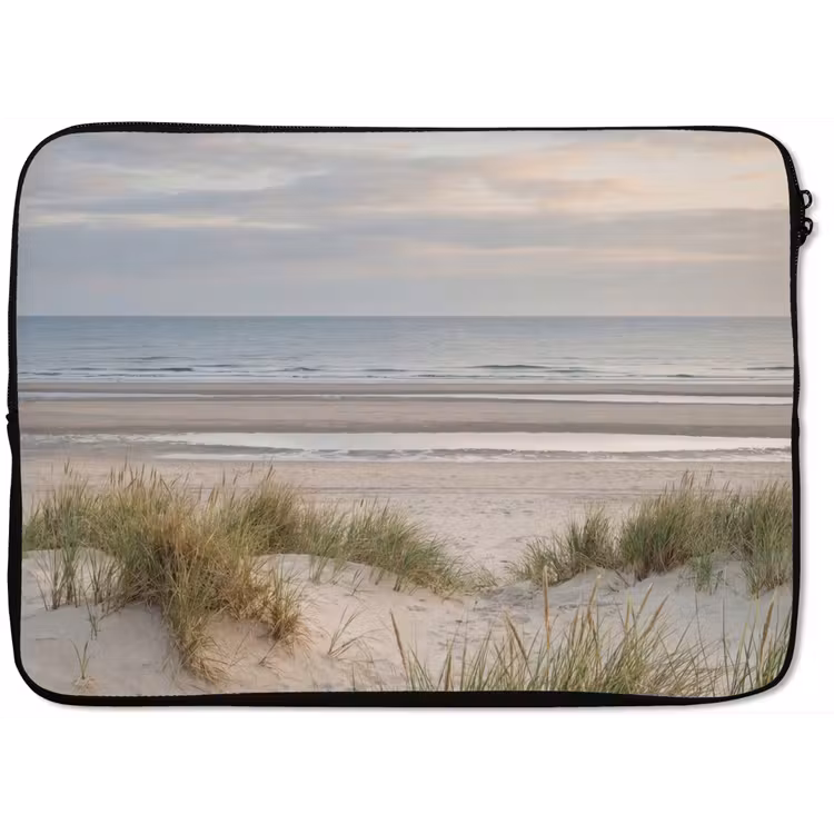 Zandstrand - Bewolkt - Duinen laptophoes neopreen klein -zkaufland3dotto
