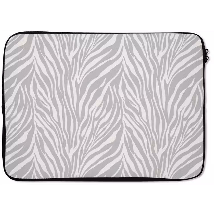 Zebra - Motief - Grijs laptophoes neopreen klein 279 -zkaufland3dotto
